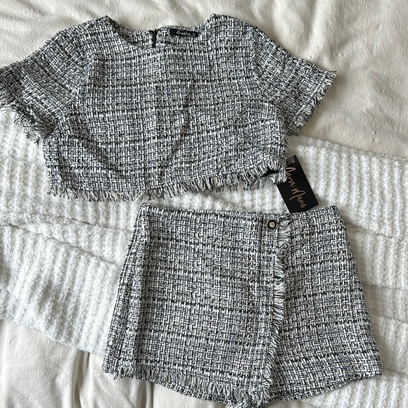 NanaMacs Dresses & Skirts - nanamacs tweed skort & top set (sold as a set) NWT